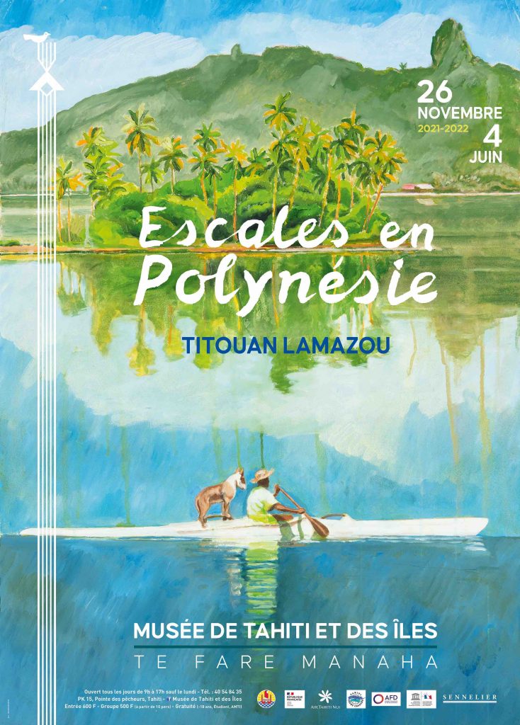 Titouan Lamazou - Escales en Polynésie - Affiche