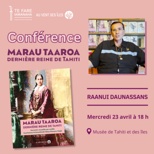 Conférence de Raanui Daunassans mercredi 23 avril à 18h